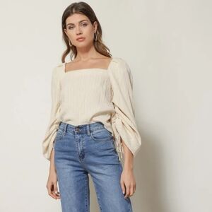 Line And Dot ELLA Top In Eggshell Size Small